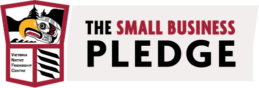 A logo showing YYJ Dog Walks has taken the Small Business Pledge