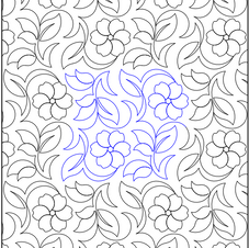 Anemone or windflowers on the vine pantograph