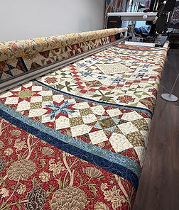 side view of a quilt