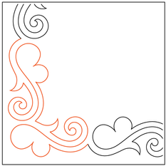 Hearts Gone Wild Border Corner Component