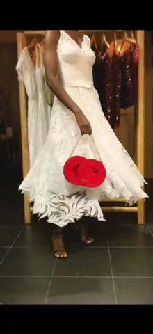 Thumbnail: White Kente lace dress