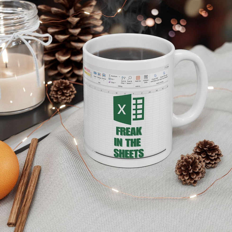 Thumbnail: Excel Mug, Accountant Gift, Office Humor Mug, Spreadsheet Mug, Funny Work Mug, Freak in the Sheets, Geeky Coffee Mug