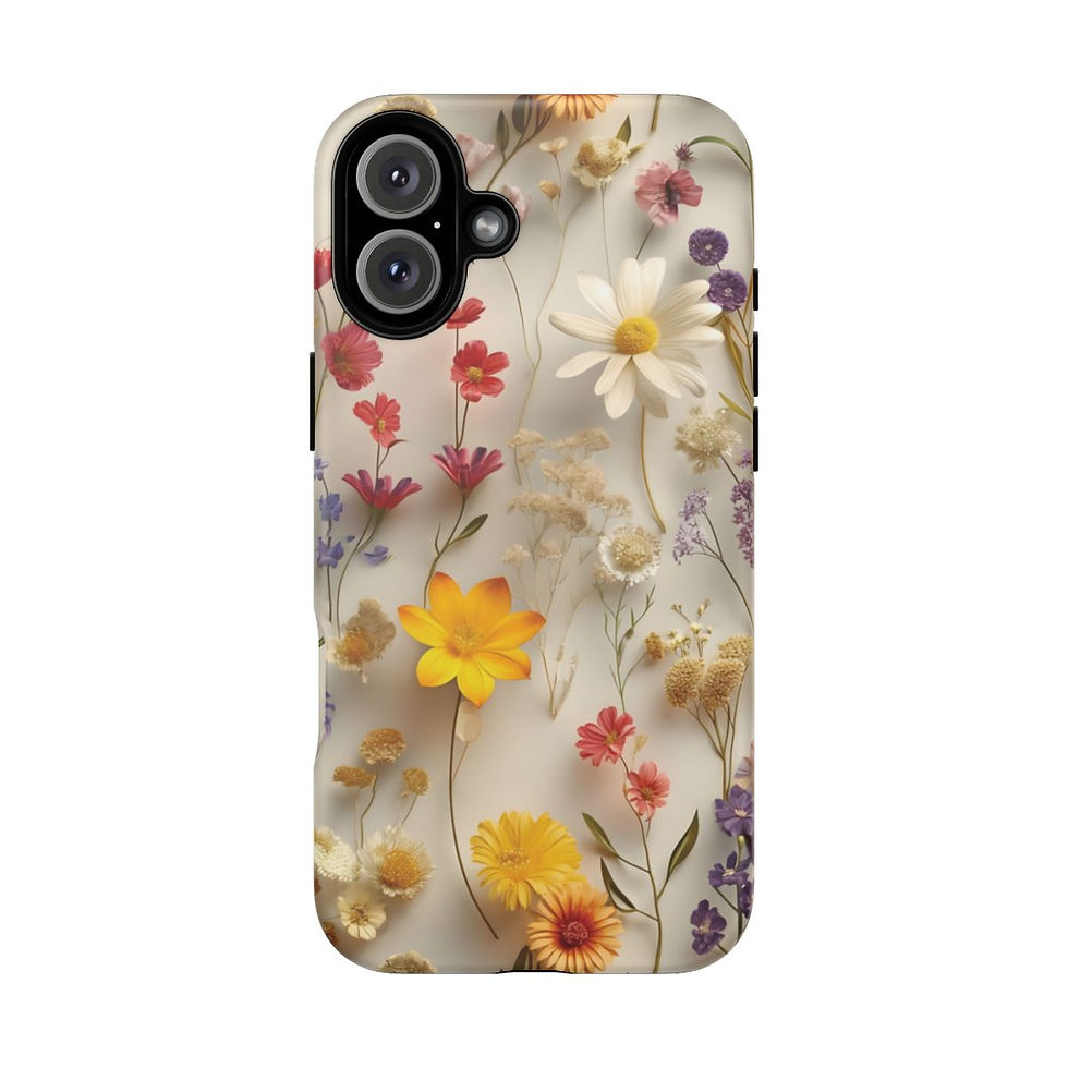 Thumbnail: 3D Autumn Wildflowers Phone Case Fall Floral Aesthetic for iPhone and Samsung