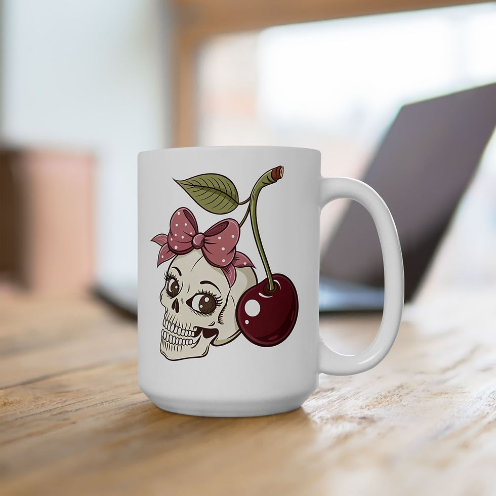 Thumbnail: Gifts For Her, Cherries Coffee Mug, Cherry Mug Ceramic, Cherry Coffee Cup, Cherry Coquette Mug, Coffee Lover Gift