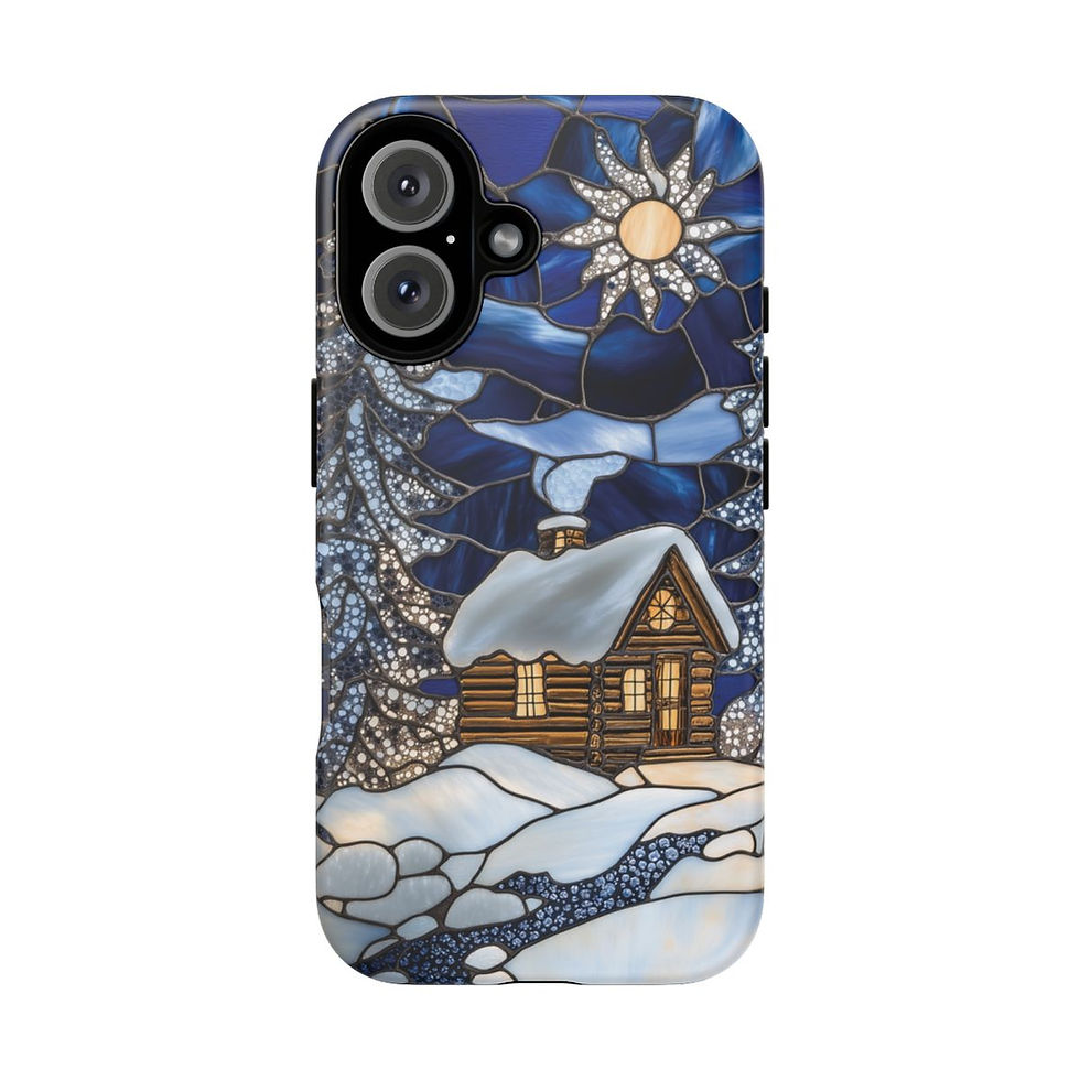 Thumbnail: Christmas Tree Faux Stained Glass Phone Case for iPhone & Samsung