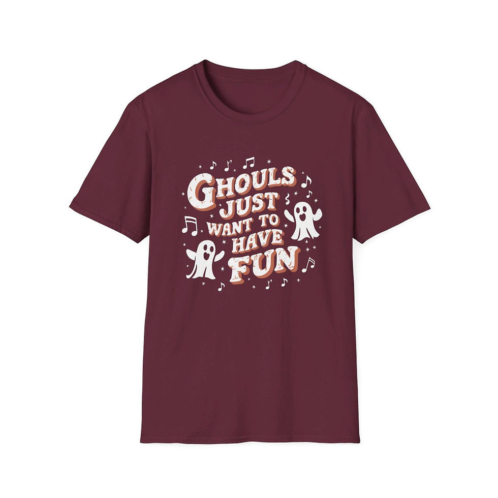Thumbnail: halloween shirt, spooky shirt, funny ghost tee, cute halloween top, ghost lover gift, playful ghost shirt, musical note shirt