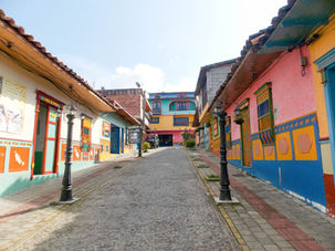 Rainbow streets and Christmas - Guatapé, Colombia