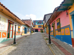 Rainbow streets and Christmas - Guatapé, Colombia
