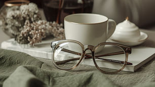 Marketing Strategy Psychology: reading glasses, book and coffee cup sitting on a table