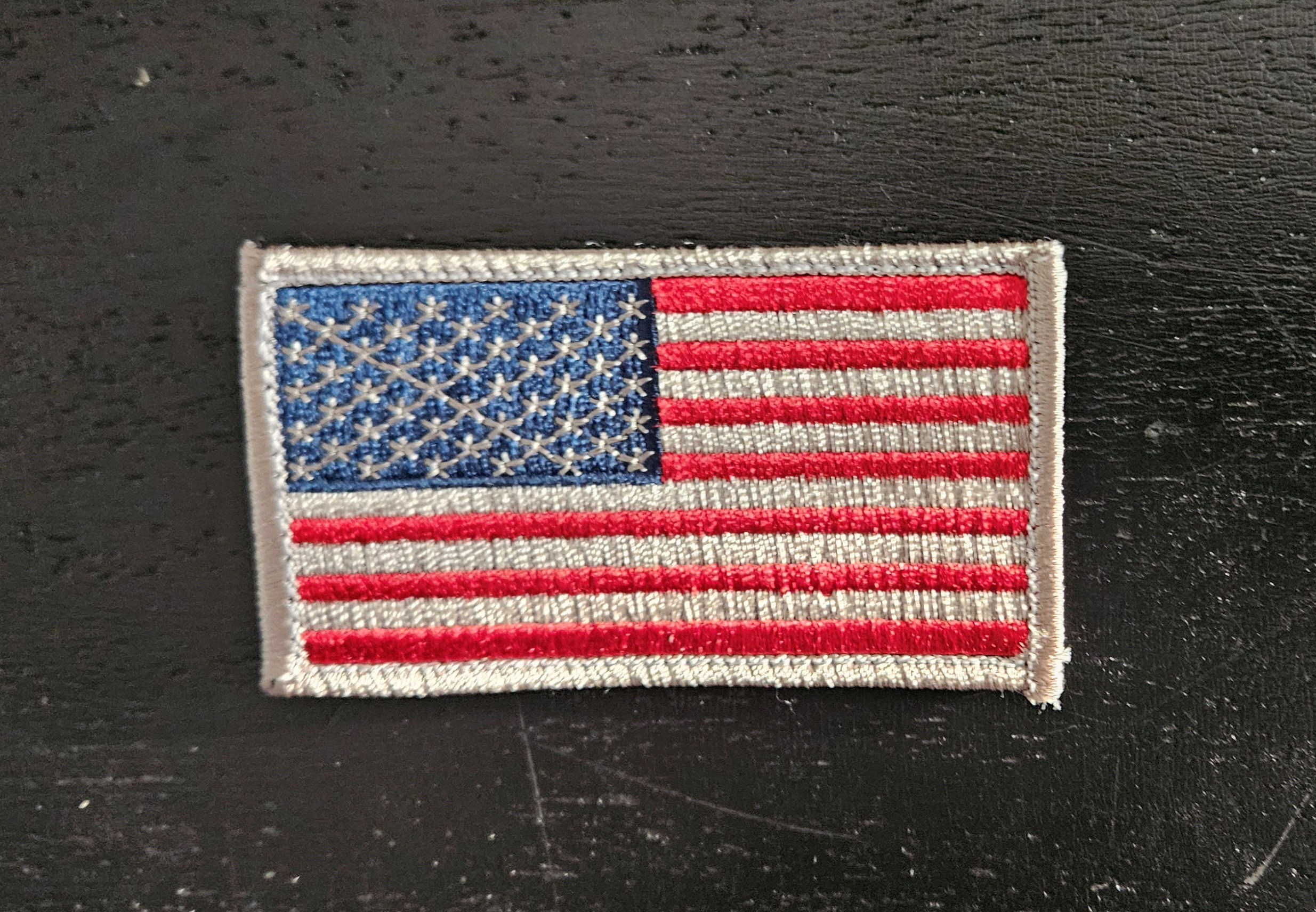 US Flag White Border Morale Patch