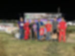 A picture of Weston Kraus in victory lane at WaKeeney Speedway!
