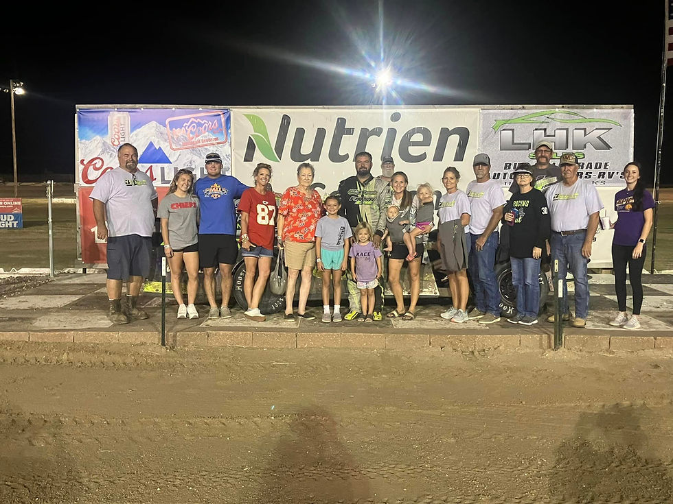 A picture of Daniel Gottschalk celebrating in victory lane!