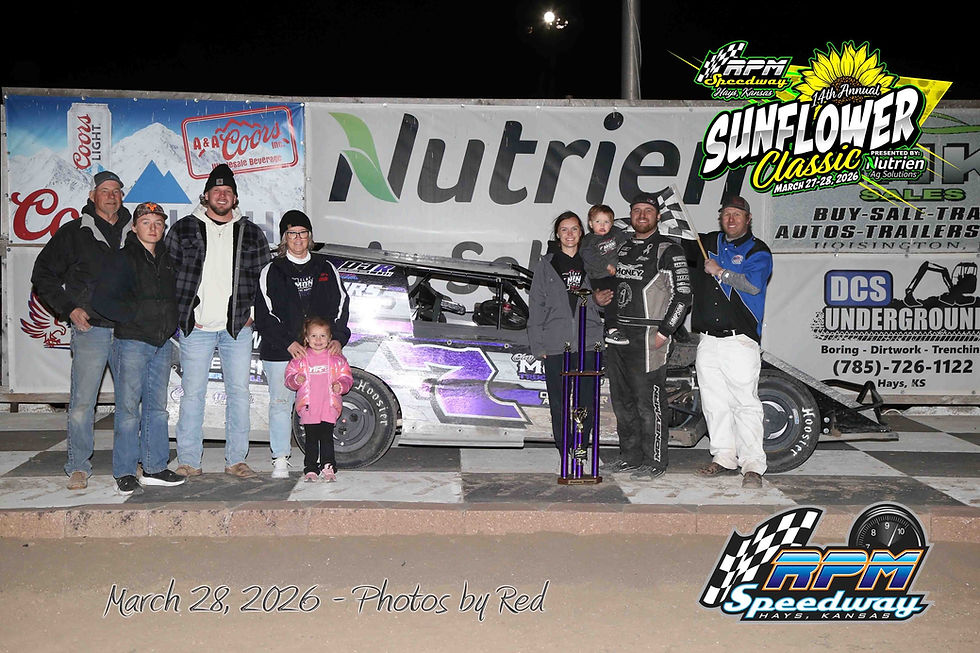 A picture of Clay Money in victory lane!