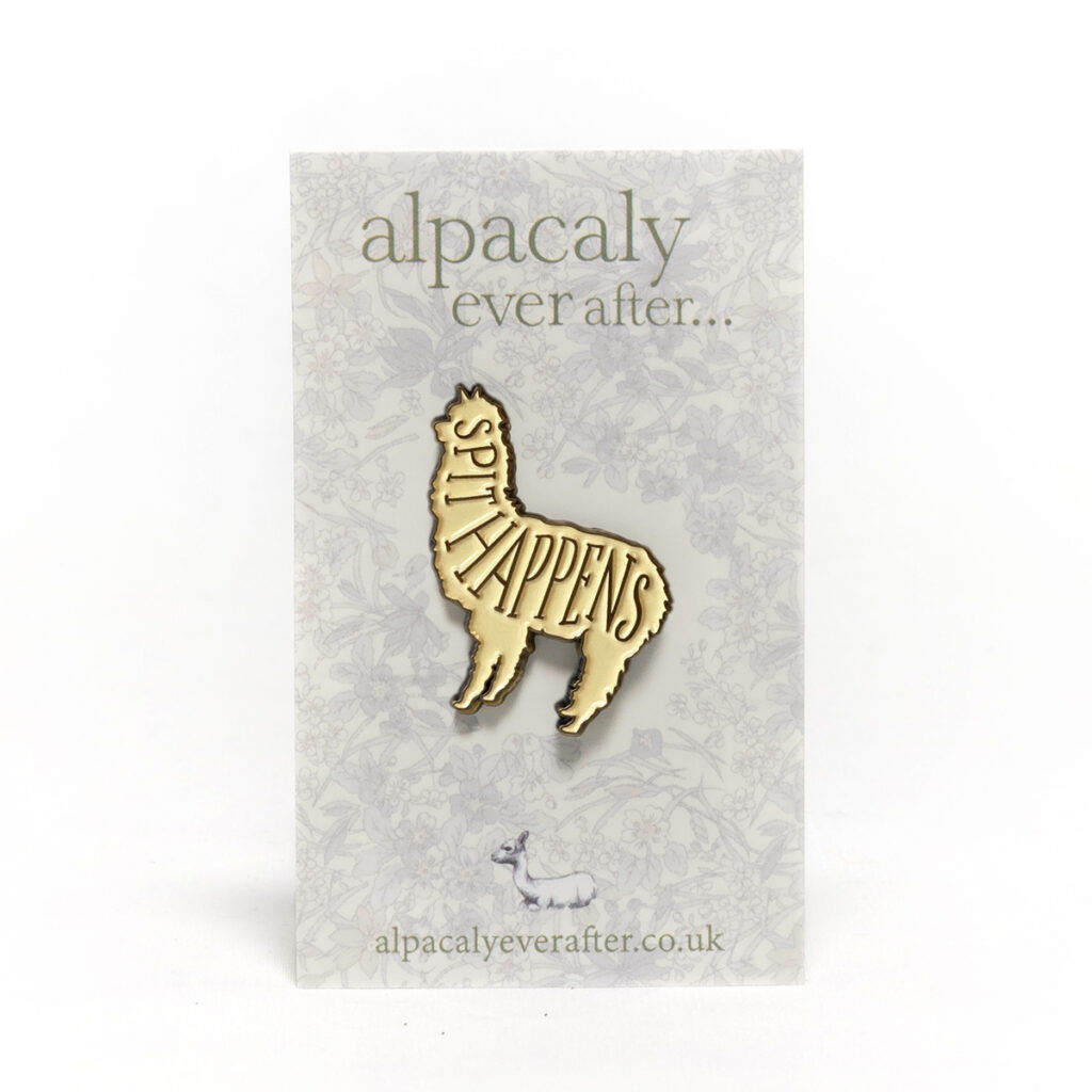 'spit happens' soft enamel pin