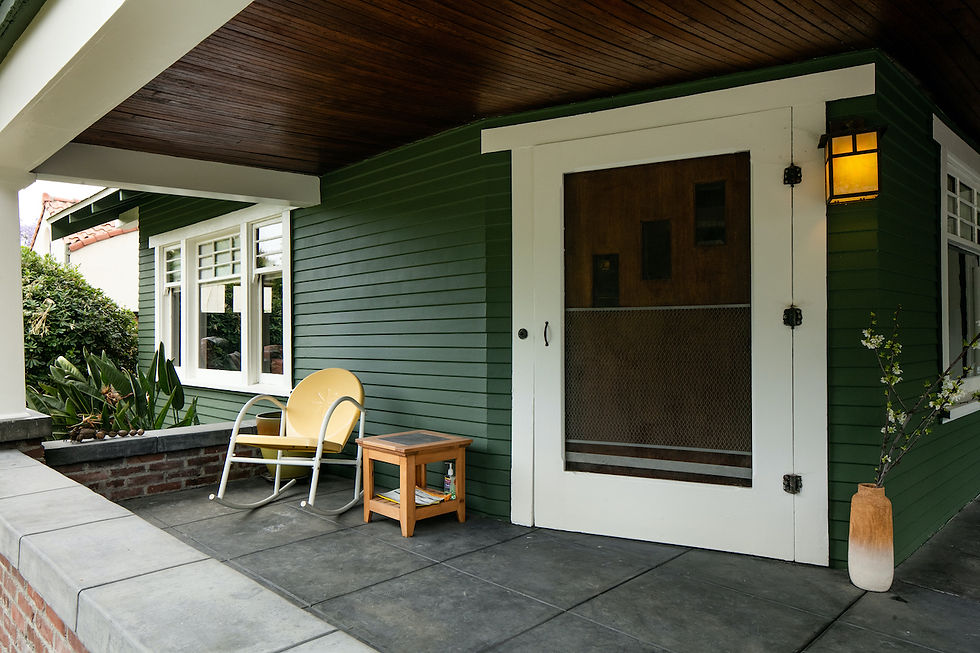 Beautiful L-Shaped Porch
