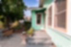 Cheerful back porch