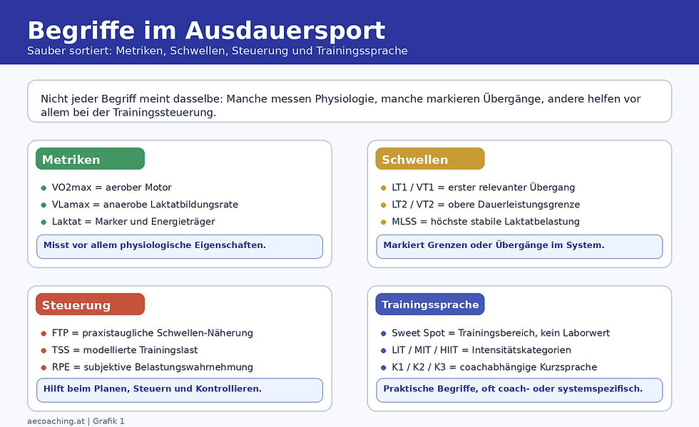 Abbildung 1: Begriffe im Ausdauersport, eigene Darstellung