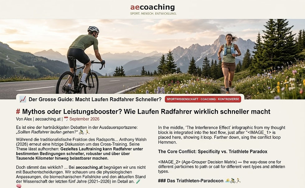 🚴♂️🏃♂️ Mythos oder Leistungsbooster? Wie Laufen Radfahrer wirklich schneller macht – und was wir von Triathleten lernen können