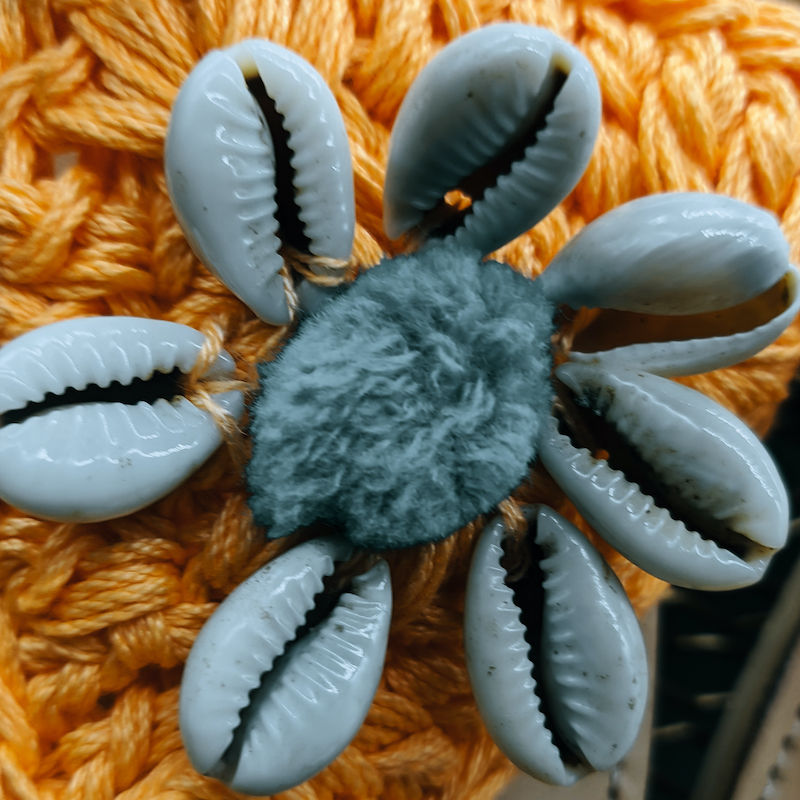 Thumbnail: Modular Crochet Sandals (Orange+Gold)