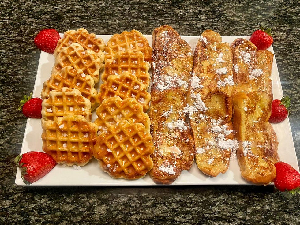 Belgium Waffles & Challah French Toast
