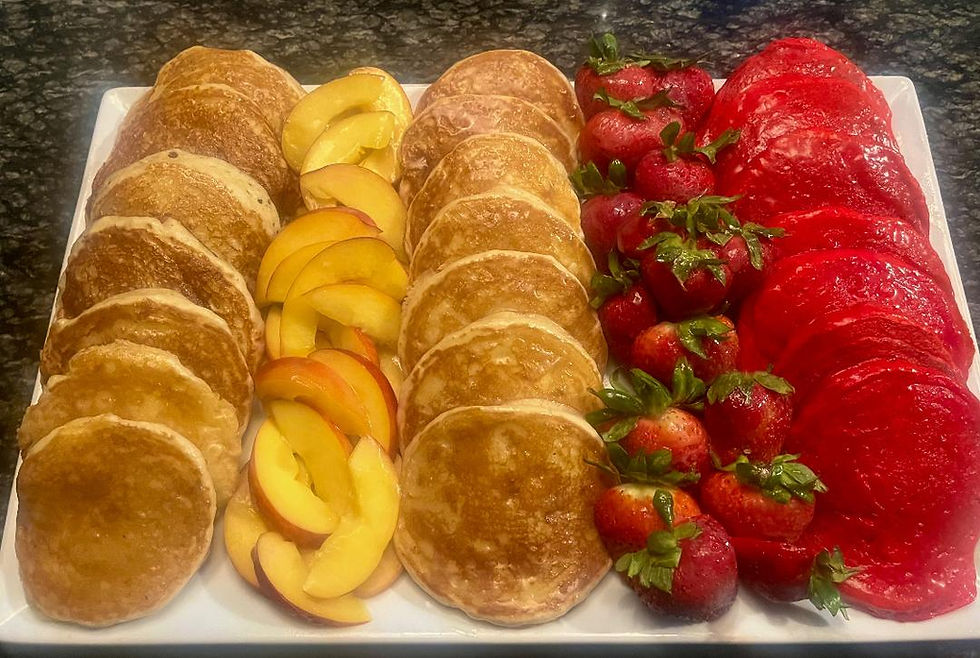 Pancakes - Butter Milk, Peach Cobbler & Red Velvet