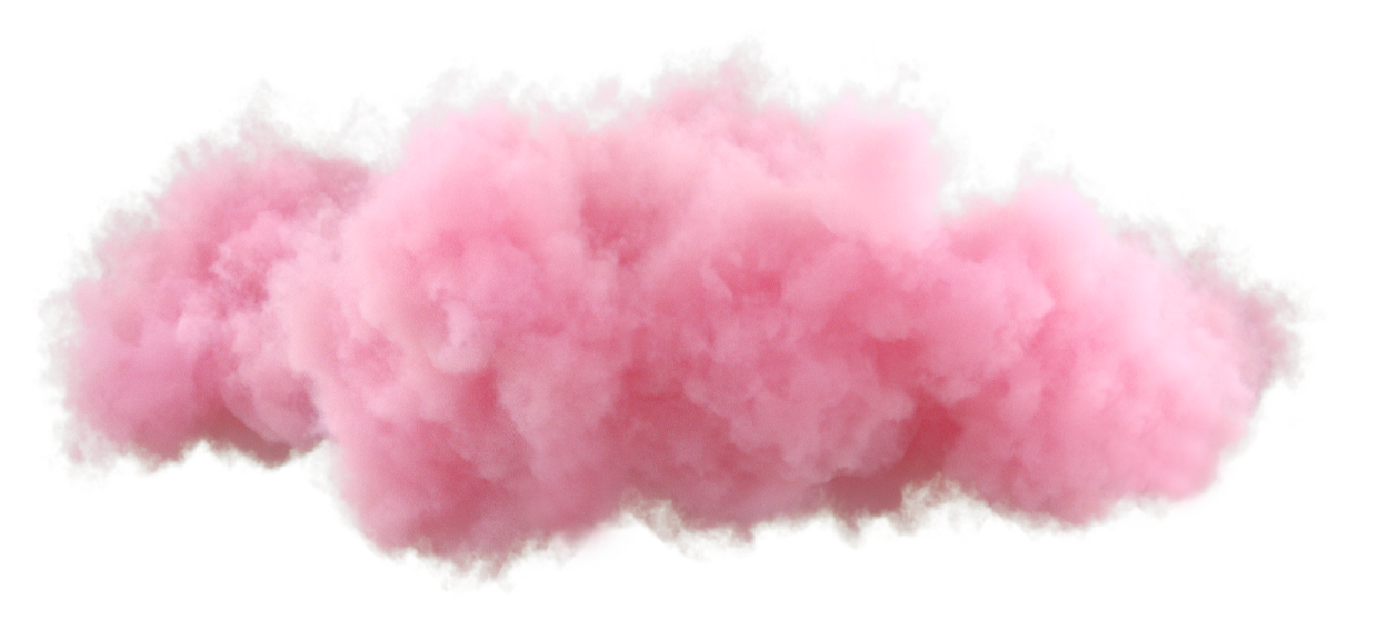 Pink cloud graphic from Little Bubble arcade theme