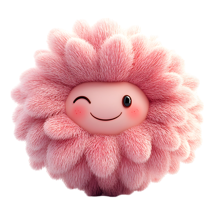 Cute pink plushie prize at Little Bubble arcade