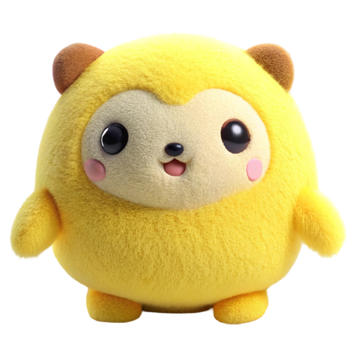 Smiling bunny plushie from claw machine at Little Bubble