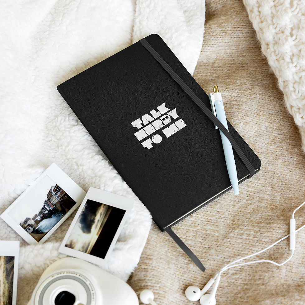 Talk Nerdy Hardcover bound notebook