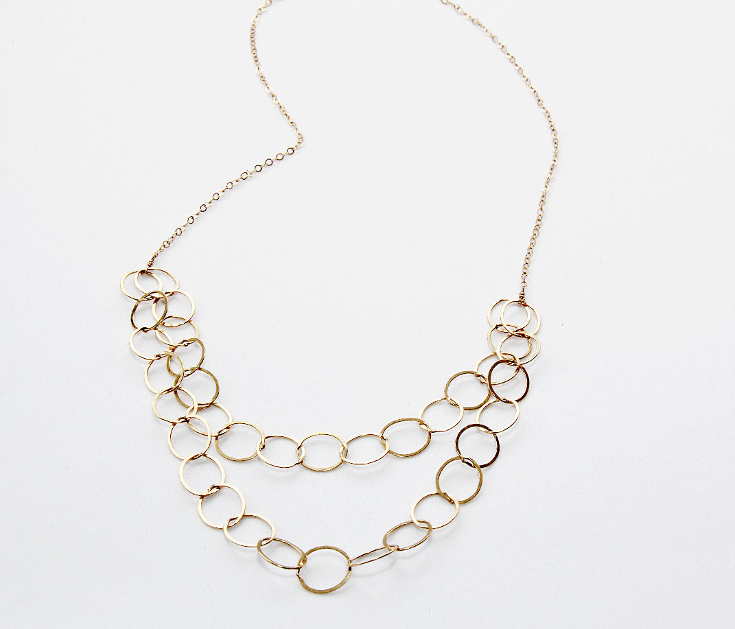 Double Strand Gold Loopy Necklace