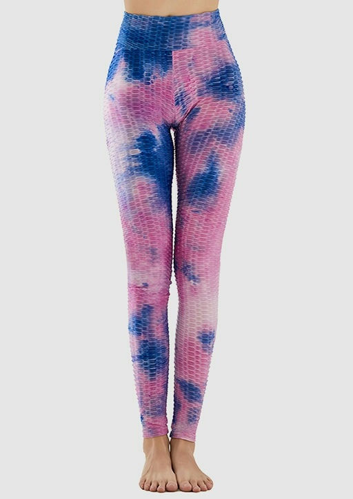 Thumbnail: Tie Dye High Waist Yoga Leggings-multicolours