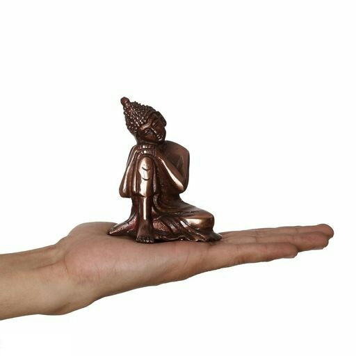 Thumbnail: Resting Buddha on Knee Metal Showpiece