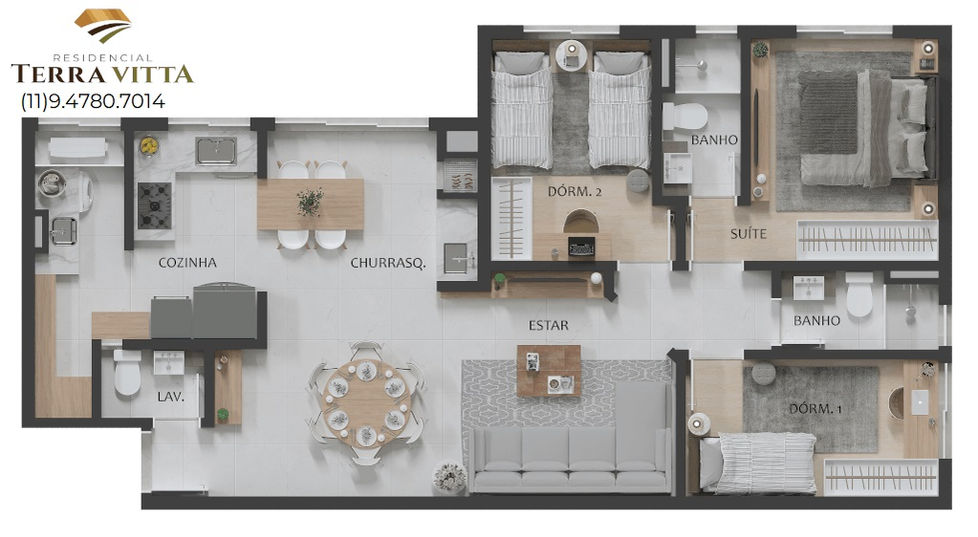 Terravitta Barcelona -Planta 86m²
