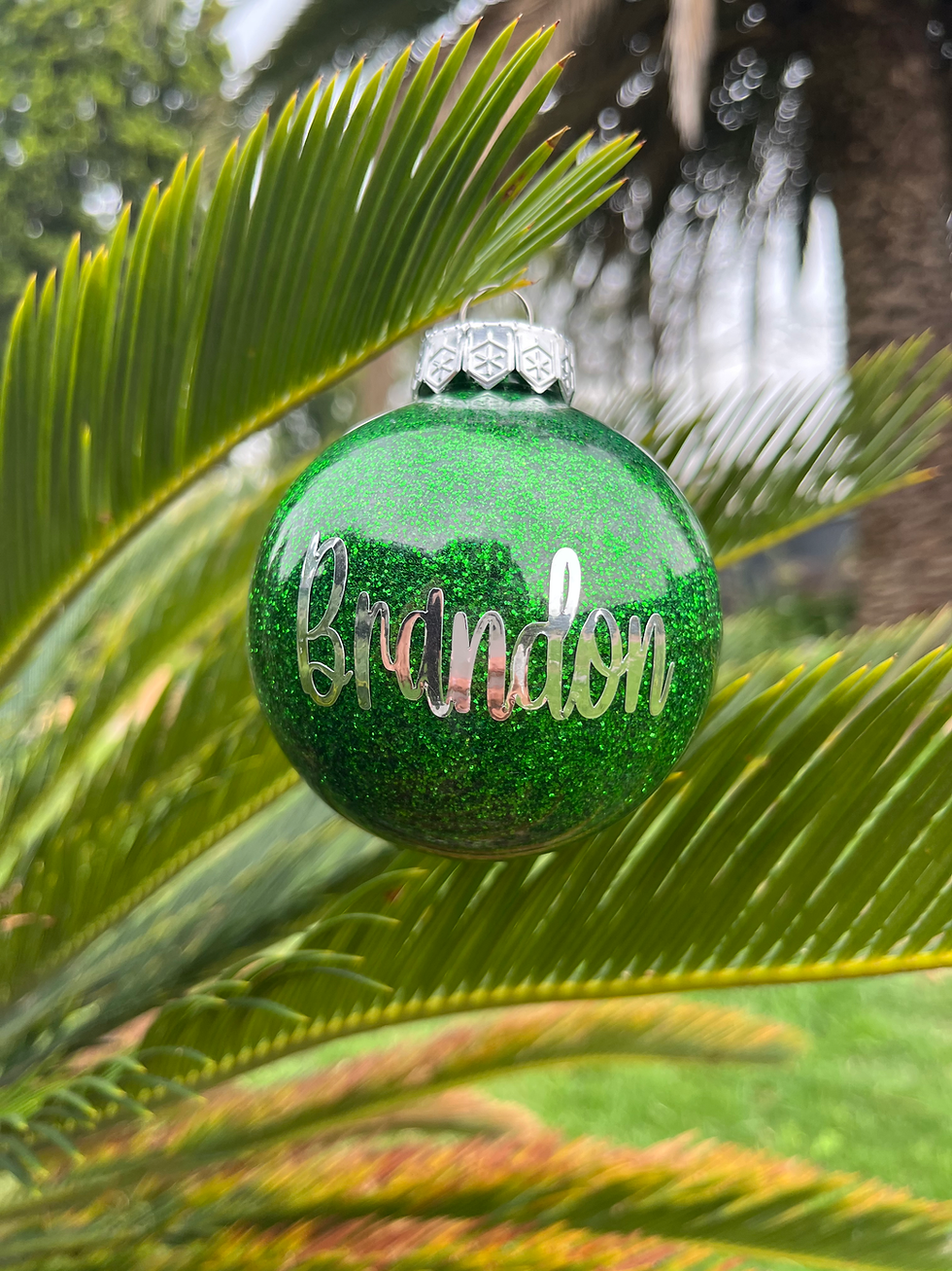Thumbnail: Personalized Christmas Baubles 8cm Flat