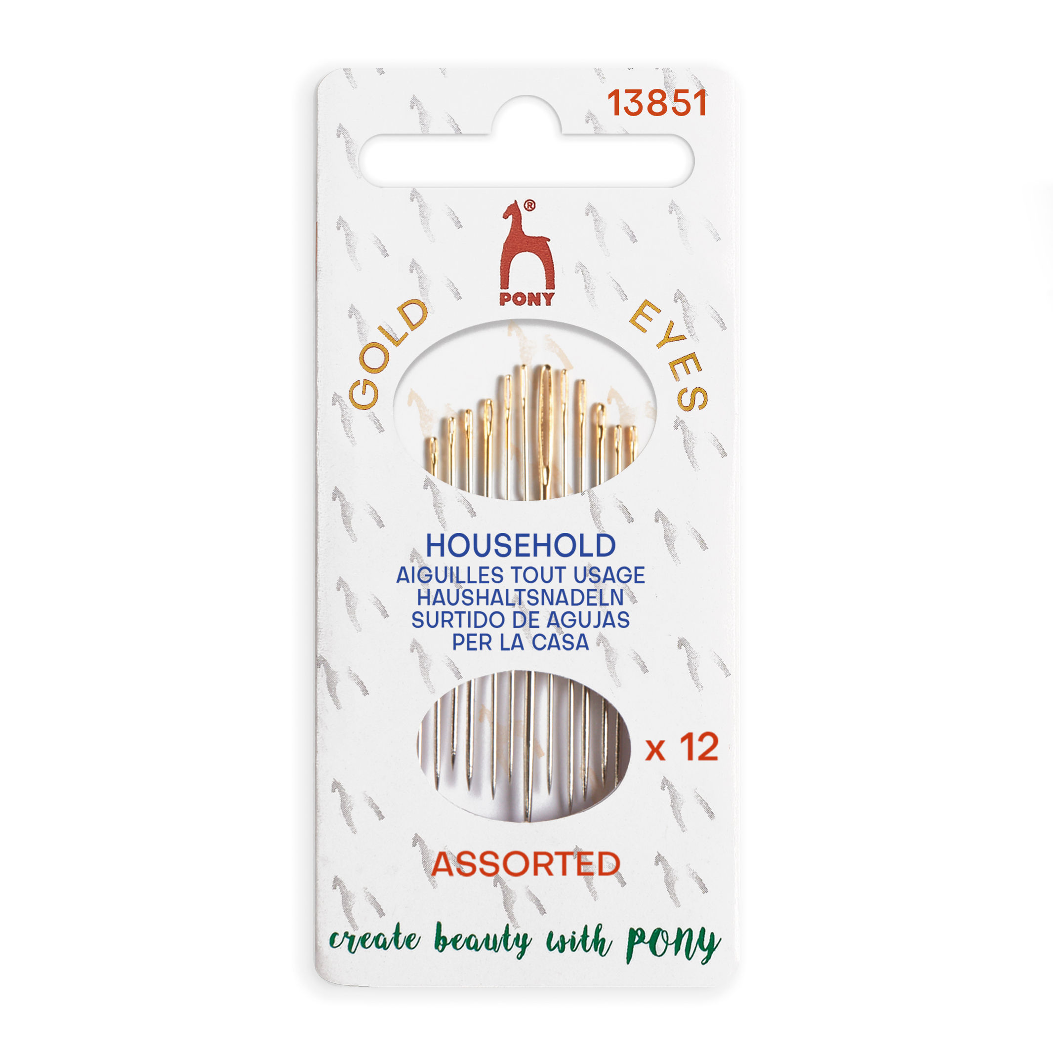 Pony Hand Sewing Needles: Various Sizes