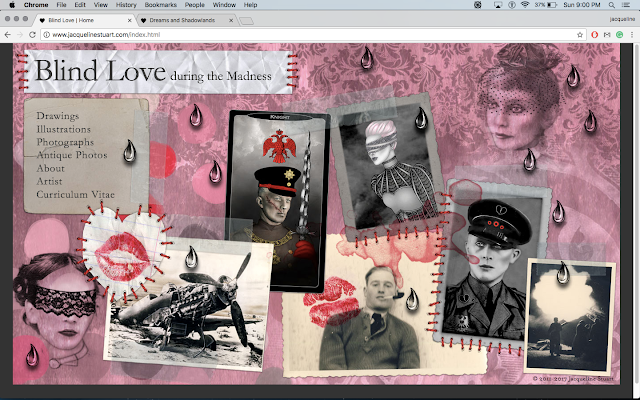 Home page for www.jacquelinestuart.com depicting Blind Love During the Madness | © 2017 Jacqueline Stuart