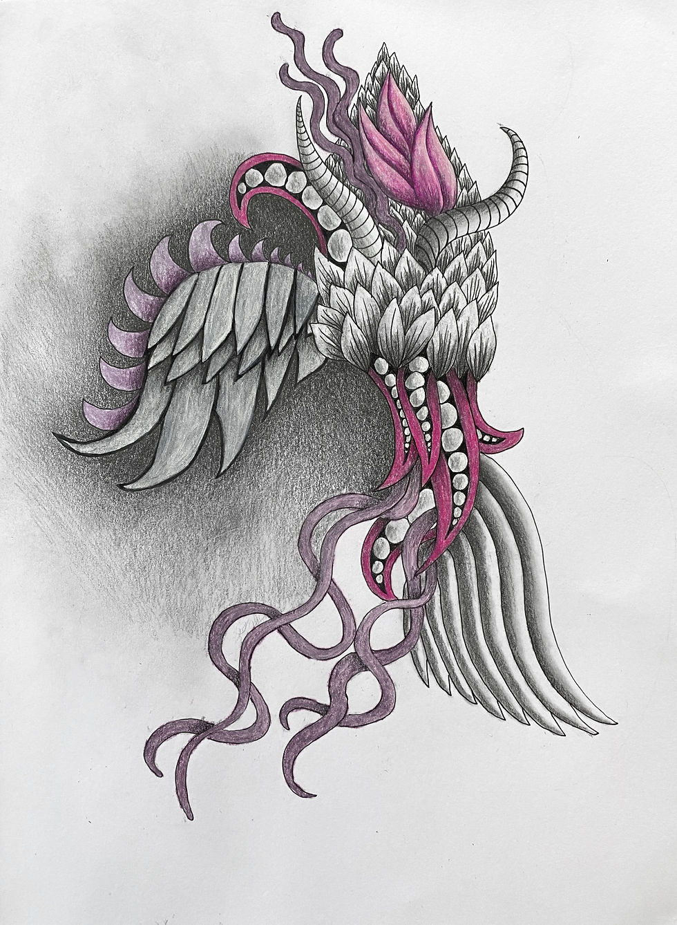 abstract drawing of a strange jellyfish like creature