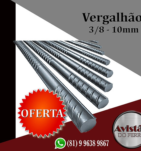 VERGALHÃO CA 50 3/8 - 10MM