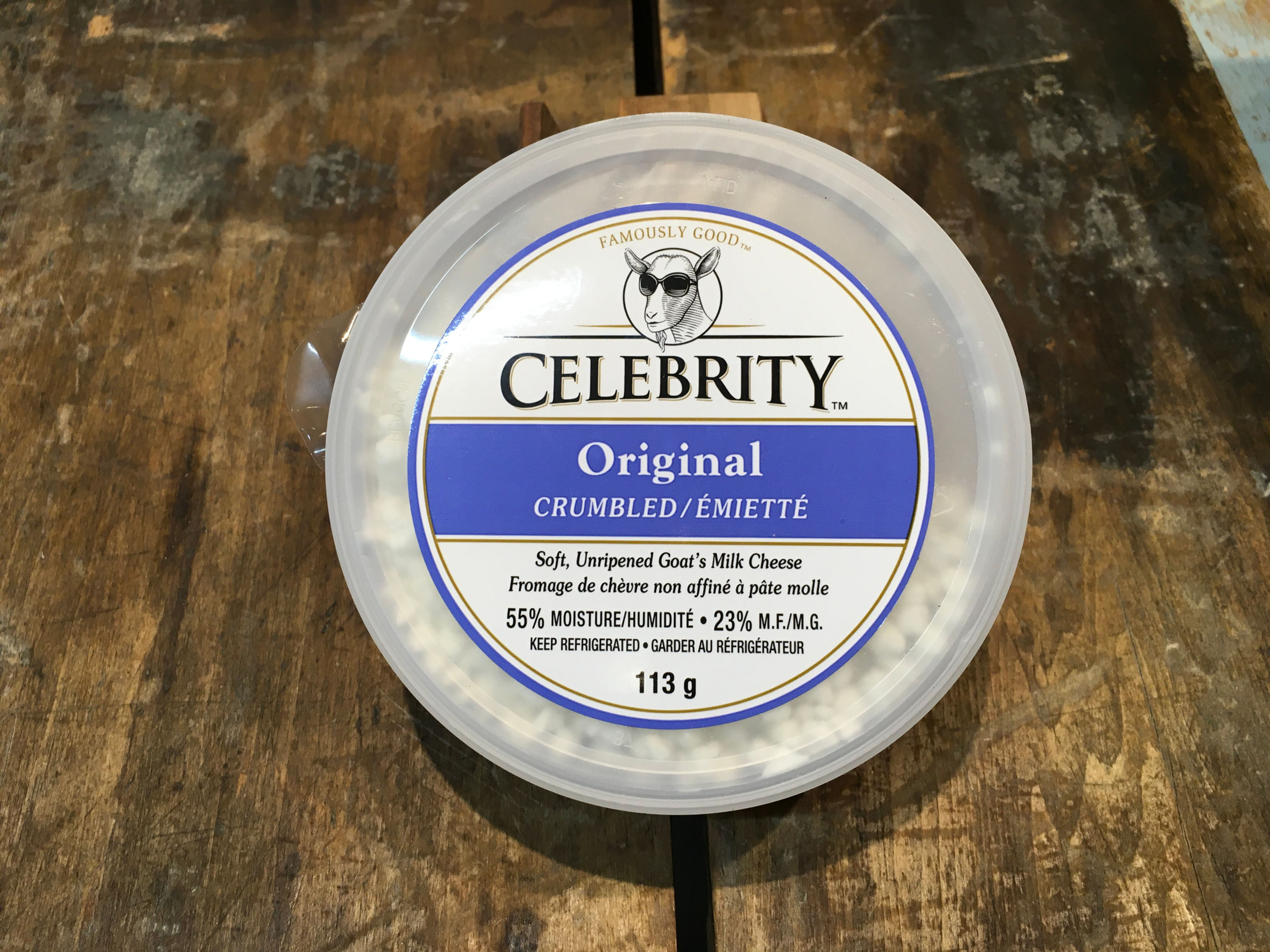 Goat Cheese crumbles- celebrity