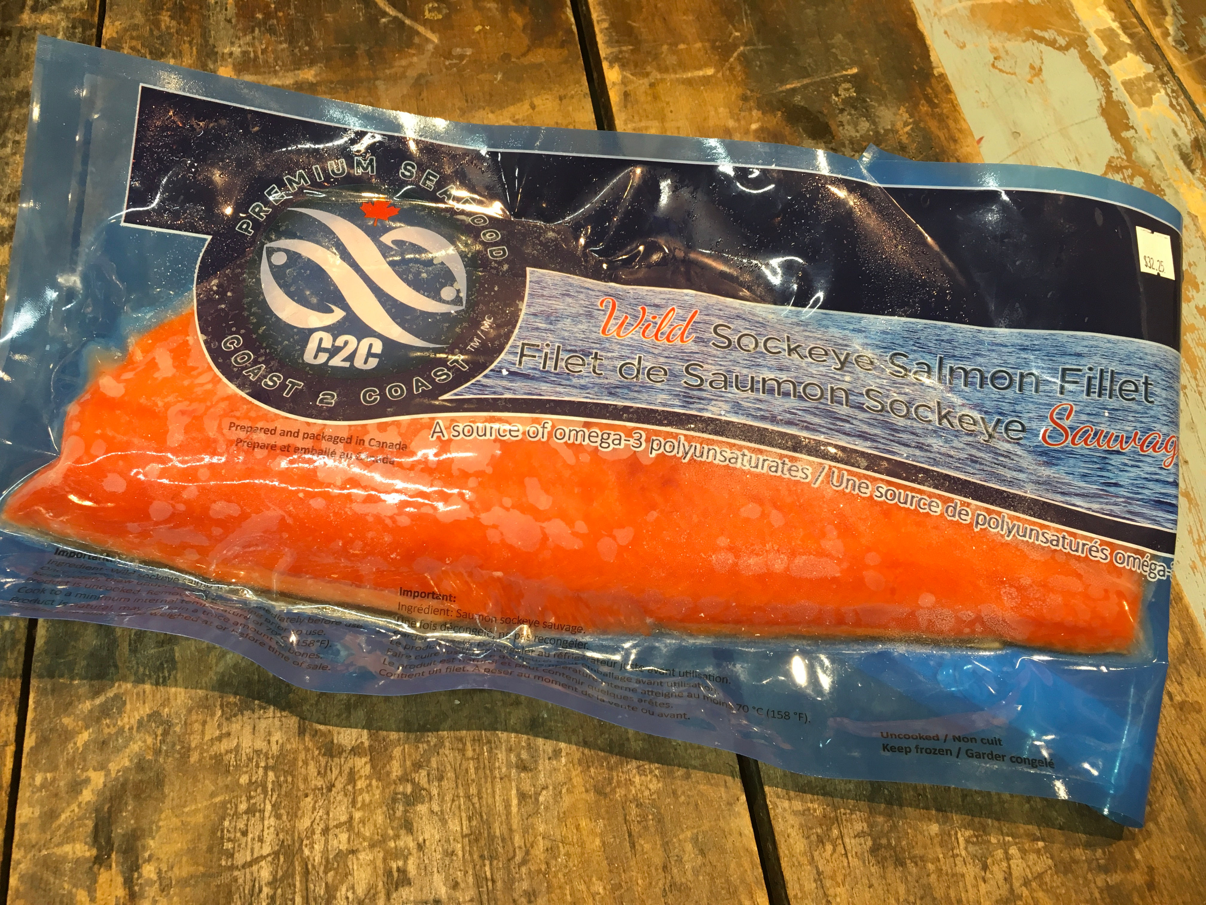 Fish Sockeye Salmon Fillets/Lb (aprox 1-2Lb/Ea)