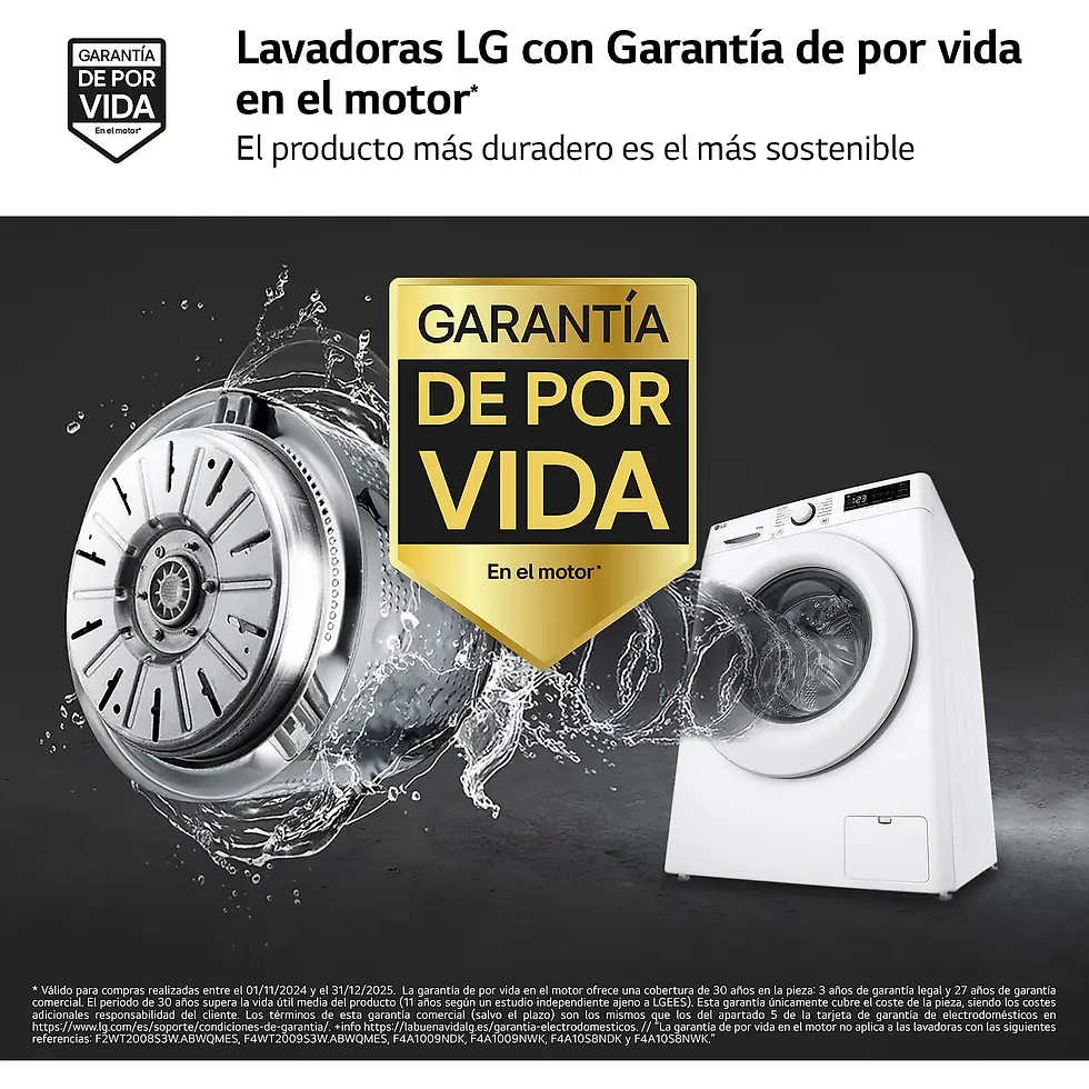 Miniatura: LAVADORA-SECADORA LG F4DR5009A3W | 9KG/6KG | 1400RPM
