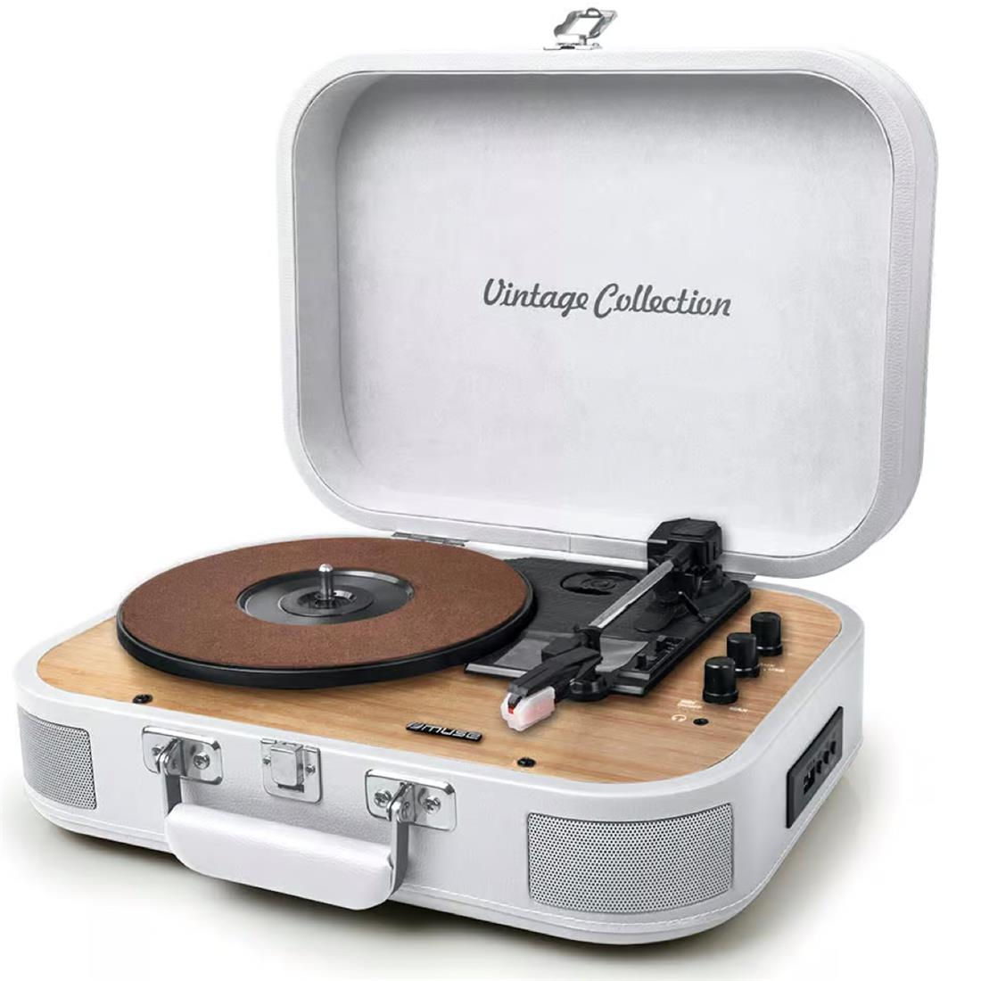 MUSE MT201 TOCADISCOS 3 VELOCIDADES, BLUETOOTH, USB Y SD