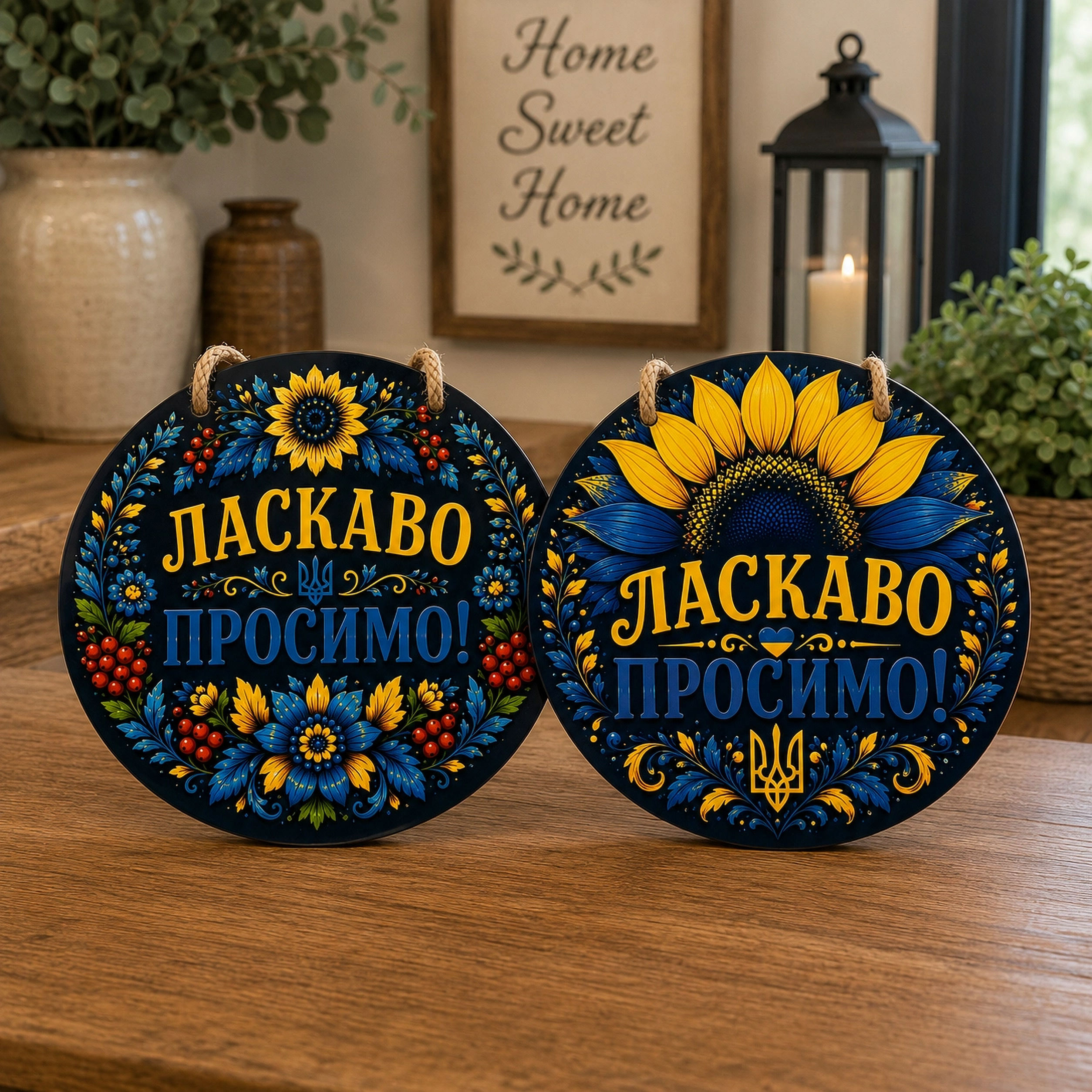 Ukrainian Welcome Sign
