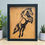 Thumbnail: Rustic 8x10 wood-burned sign with rearing horse design, handmade horse lover gift.