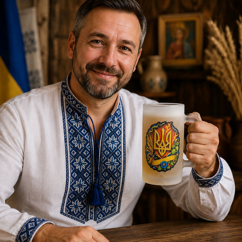 Ukrainian Frosted Beer Mug