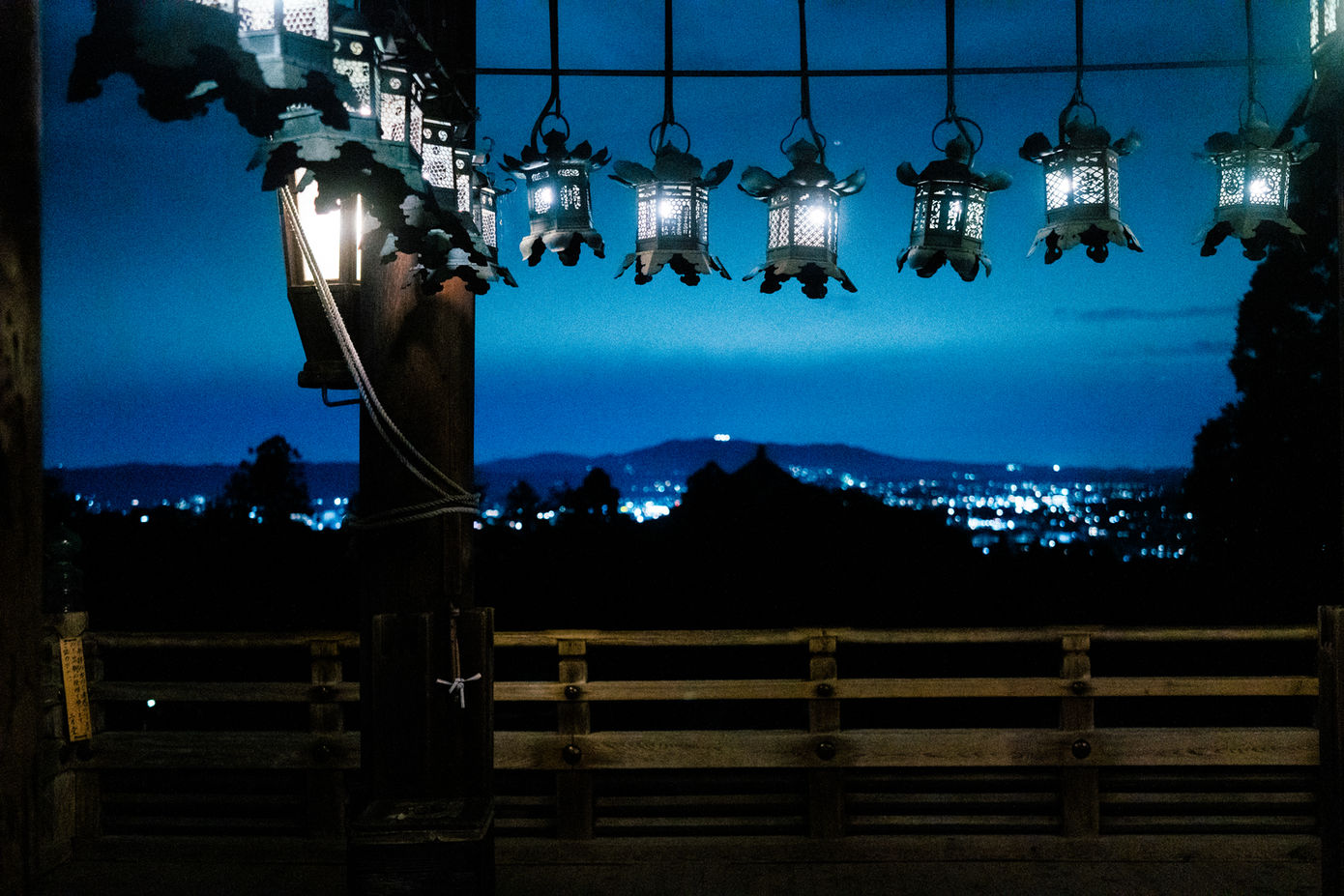 Night view of a Japanese temple