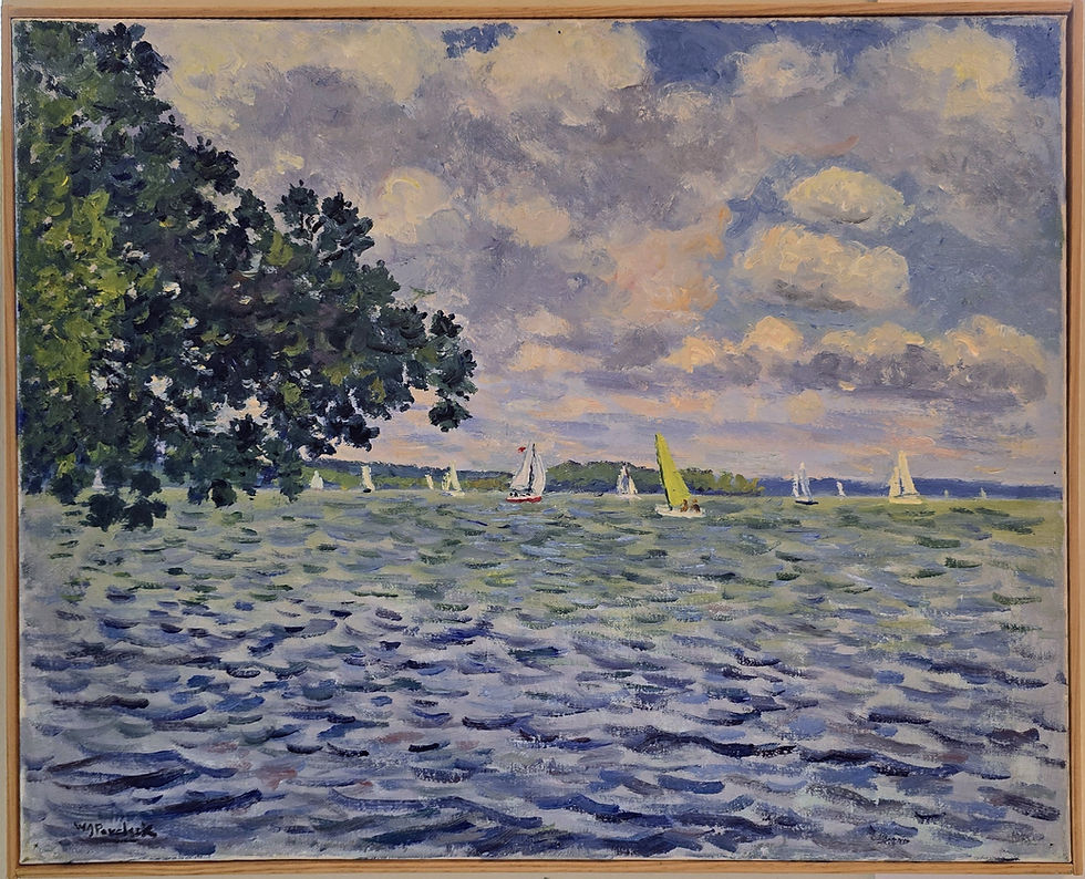Sail Boats on Lake Mendota 16x20