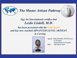 Congratulations to Leslie Lisdell M.D. for achieving the Master Artisan Pathway "MAP" Gold Award