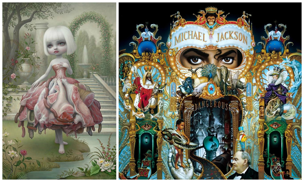 Mark Ryden's Incarnation painting and cover for Michael Jackson's Dangerous (Epic, 1991)