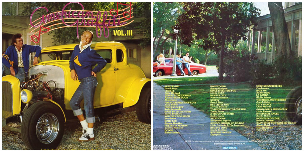Front and back covers of American Graffiti Vol. III (MCA, 1976). Photography by Elliot Gilbert.